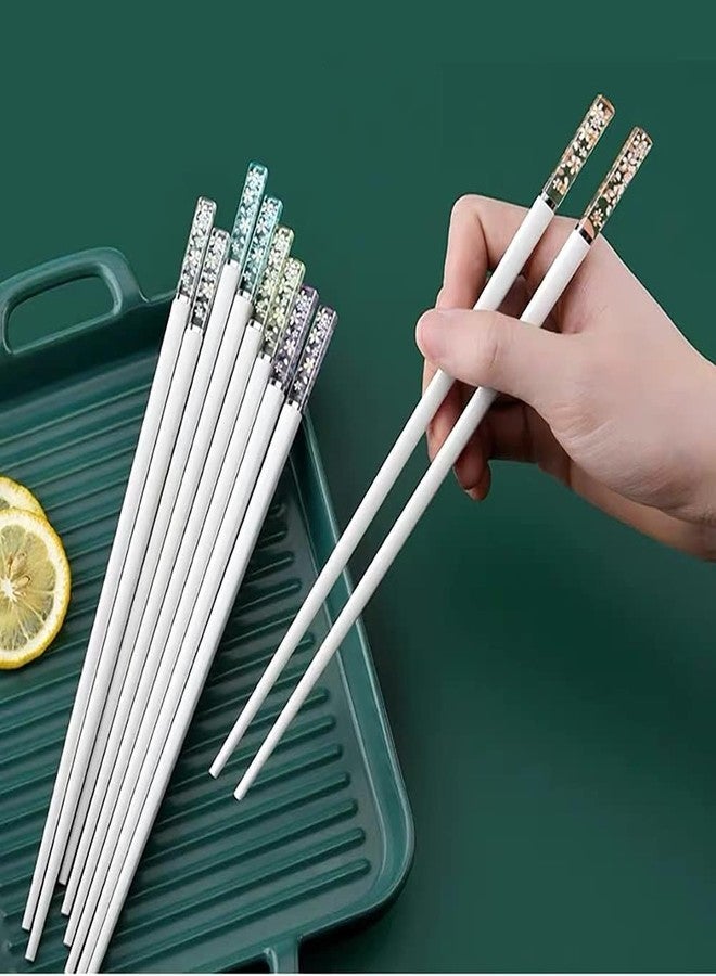 Iktu 5 Pairs Reusable Fiberglass Chopsticks Dishwasher Safe, Lightweight Japanese Stylish Chopstick, Gift Set - Image 5
